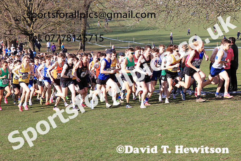 Senior mens 2025 UK CAU Inter Counties Cross Country Champs., Wollaton Park, Nottingham. Photo: David T. Hewitson/Sports for All Pics